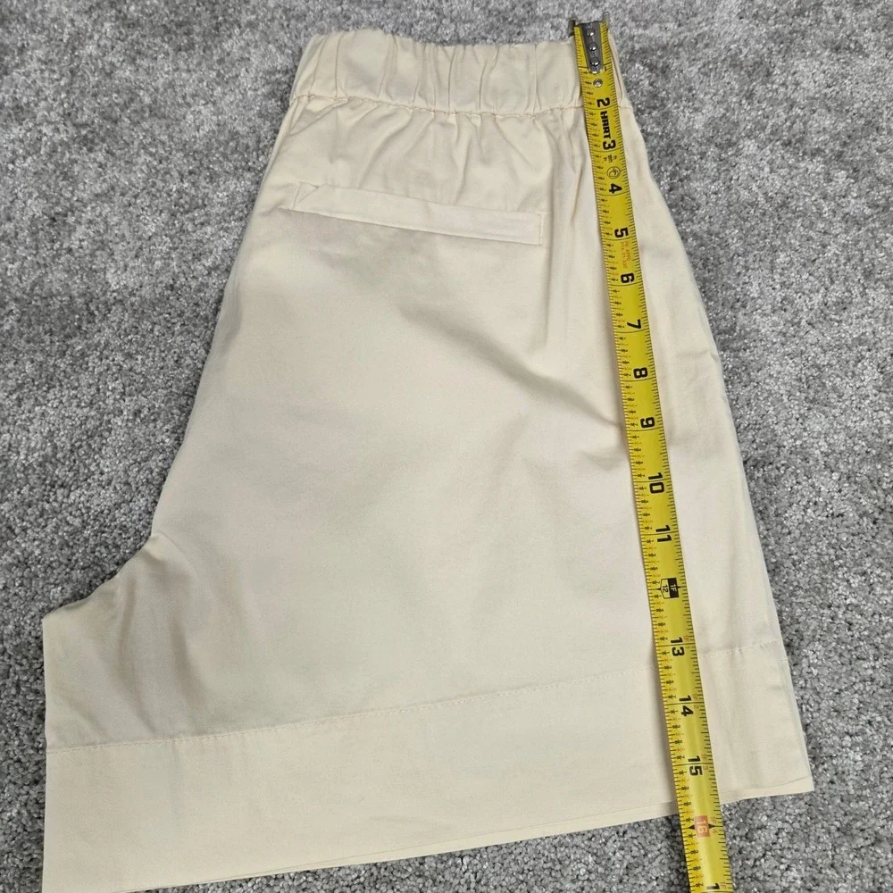 Everlane Easy Short Cream Bone Organic Cotton Elastic Waist Pull On Shorts Sz 8